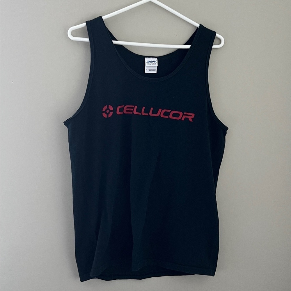 Cellucor Reflex Supplements Graphic Tank Top Black Red Size Medium